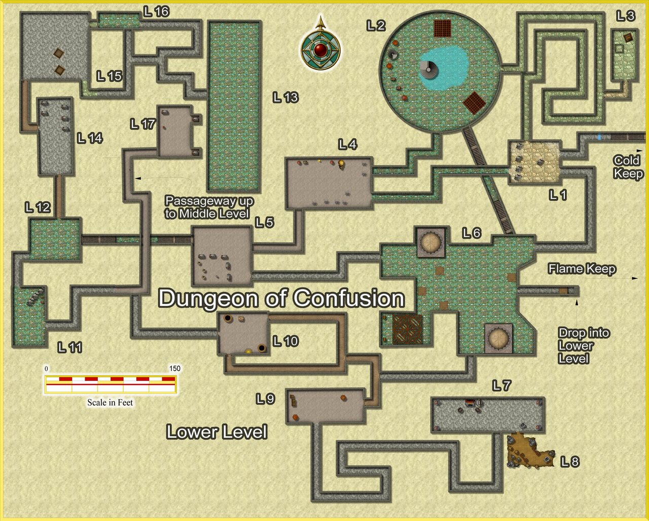 Nibirum Map: dungeon of confusion lower by JimP